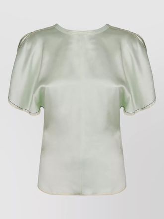 Victoria Beckham draped short-sleeve blouse