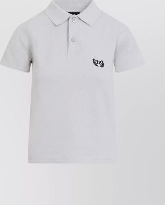 Balenciaga cotton ribbed short-sleeve polo shirt