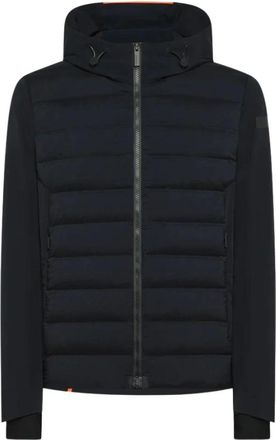 Roberto Ricci Design Down Jackets, male, Blue, 3XL, Hooded Hybrid Jacket