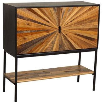 Wanderlust Deco Aparador de madera recuperada marr&oacute;n 100x40x100h cm