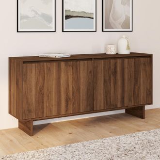 IDMarket Aparador Yuri 160 Cm 4 Puertas Efecto Nogal