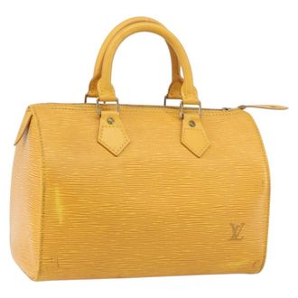 Louis Vuitton Speedy Handbag Epi Leather Yellow Leather Handbag (Pre-Owned)