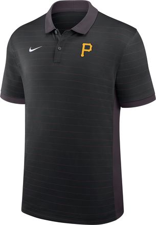 Nike Pittsburgh Pirates Authentic Collection Striped Victory Nike Mens Dri-FIT MLB Polo in Black | 03BG0GJ6PTB-P81