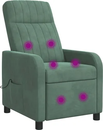 vidaXL Silla De Masajes Reclinable Verde Mar Pwnedbylord666ywh Vidaxl