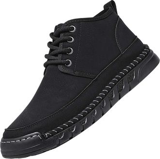 Generic Mens Fall and Winter Fashion Mens Sneakers Mens Hiking Sneakers Walking Mens Shoes Mens Boots Shoes for Men (Black, 6.5)