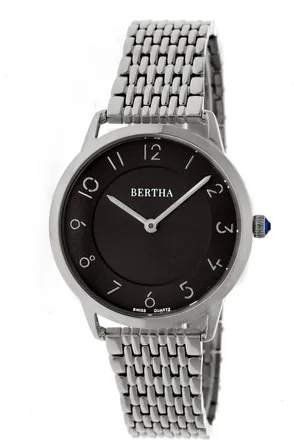 Bertha Sunglasses Abby Black Dial Ladies Watch BR6802
