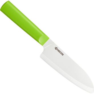 Kyocera INNOVATIONwhite 5.5-Inch Ceramic Santoku Knife, White Blade in Green at Nordstrom
