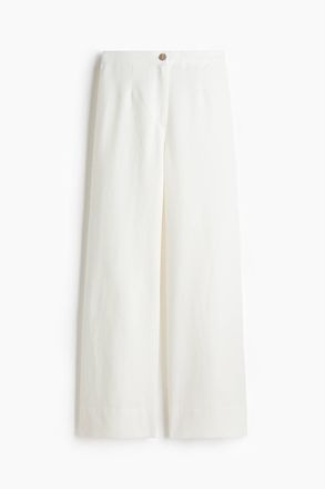 H&M Hose aus Leinenmix - Weiss