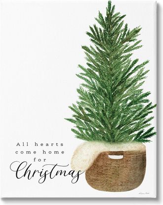 Stupell Industries All Hearts Home For Christmas Phrase By Susan Ball Wall Art