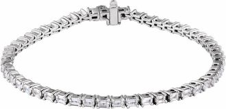Diamond2Deal 14k Gold 5 CTW Lab-Grown Diamond Line Bracelet 7