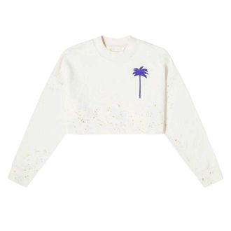 Palm Angels Dames/Dames Sweatshirt met geverfd overhemd (Wit)