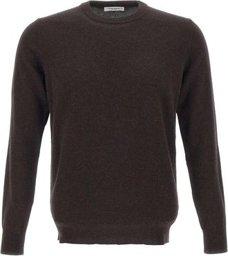 KANGRA Trui met ronde hals - Heren - Ronde hals truien - Bruin - XL - Wol - Truien & Vesten