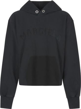 Maison Margiela Firm Fleece Hoodie - Dames - Hoodies - Blauw - XS - Katoen - Hoodies & sweatvesten