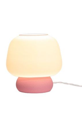 Jonathan Y Designs Portobello 10 Modern Classic Plant-Based Filament Dimmable LED 3D Printed Mushroom Table Lamp in White/light Pink at Nordstrom