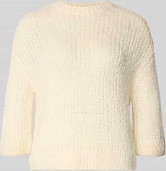 someday Someday Regular Fit Pullover mit Woll-Alpaka-Anteil Modell Tariah in Sand, Gr&ouml;&szlig;e 36