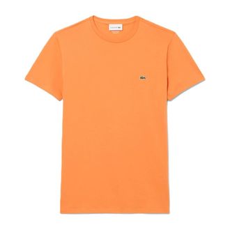 Lacoste T-Shirts, male, Orange, Size: 2XL Pima Cotton T-Shirt