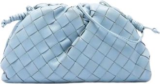 Bottega Veneta Pre-owned Pouch - Dames - Vintage Clutch - Blauw - ONE Size - Leer - Vintage