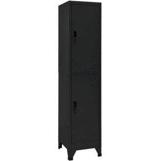 vidaXL Vidaxl - Taquilla De Acero Negro 38x45x180 Cm