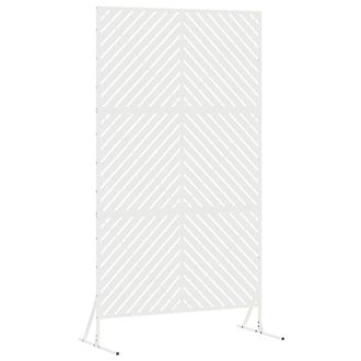 Berkfield Home Privacy Screen White 100x50x180 cm Steel | Size: 100 x 50 x 180 cm