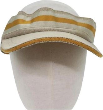 Gucci Vintage, unisex, Beige, ONE Size, Katoen, Pre-owned Vintage Canvas Hoed