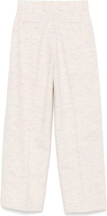 Msgm Womens Pants - Ivory Cotton - Size EU 34 (Womens)