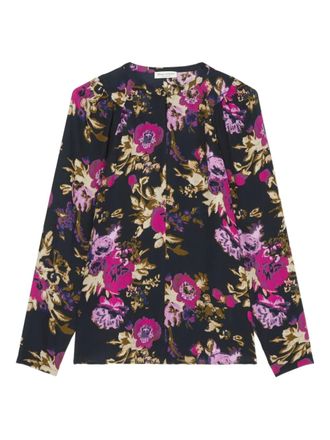 Marc O'Polo Blouse met bloemenprint - Zwart
