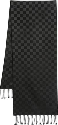 Karl Lagerfeld Sciarpa in lana a quadri - Nero