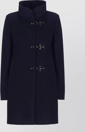 Fay high neck virgin wool long coat