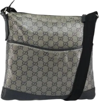 Gucci Pre-owned Vintage Canvas Cross Body Bag - Dames - Vintage Schoudertas - Blauw - ONE Size - Vintage