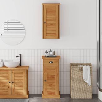 vidaXL Juego De Muebles De Ba&ntilde;o Vigo 2 Pcs Marr&oacute;n Y Miel Marr&oacute;n