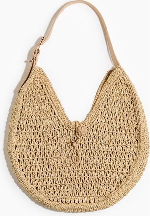 H&M Straw Shoulder Bag in Beige at Nordstrom