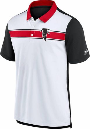 Nike Mens Atlanta Falcons Rewind Pique Polo Shirt In Black White Red