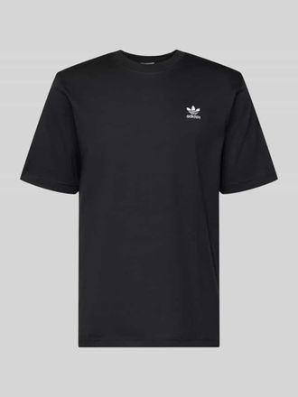 adidas Originals T-Shirt mit Label-Stitching in Black, Größe XL