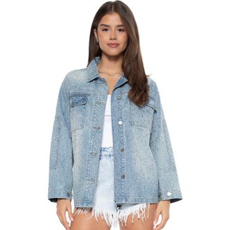 Blue Revival Starry Night Shacket in Crete at Nordstrom, Size X-Small
