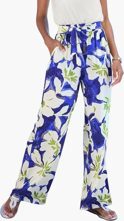 Lascana Patterned Pants in Blue & Green at Nordstrom, Size 12