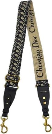 Dior Pre-owned Oblique Embroidered Shoulder Strap - Dames - Vintage Accessoires - Blauw - ONE Size - Vintage