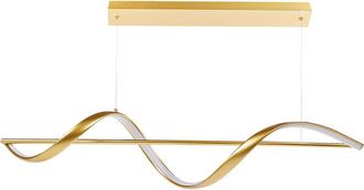 Beliani LED Pendant Lamp KHUTTI Metal Gold