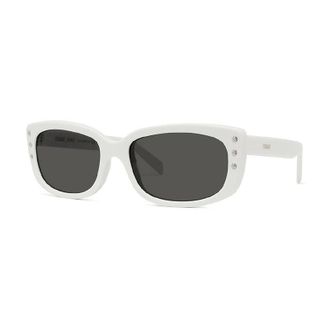 Celine CL40072I25N Oval Full Rim Sunglasses - White