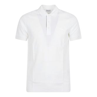 Burberry Polo Shirts, male, White, Size: 2XL EKD Cotton Polo Shirt