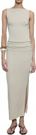 Enza Costa Stretch Silk Knit Essential Skirt In Beach Glass