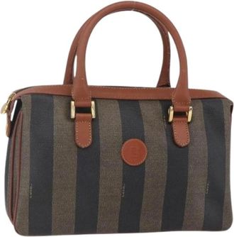 Fendi Pre-owned Handbags, female, Brown, Size: ONE SIZE Pre-owned Canvas Handbag