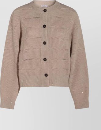 Brunello Cucinelli long sleeves ribbed crewneck knitwear