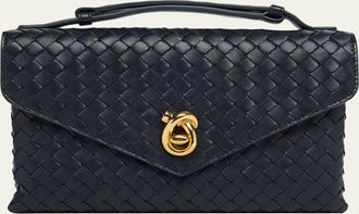 Bottega Veneta Knot Lock Leather Top-Handle Bag