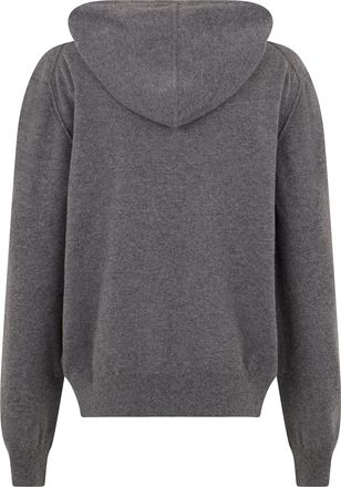 Maison Margiela Mens Hooded Sweater Grey Wool-Cashmere