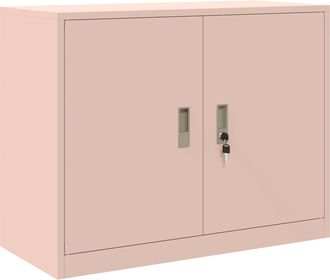 vidaXL Armario De Almacenamiento Rosa 90 X 40 X 70 Cm Acero Vidaxl