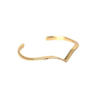 Nialaya Accessoires, Dames, Geel, M, Gouden Stijl Gebogen Vleugel Armband