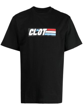 Clot T-shirt met logoprint - Zwart