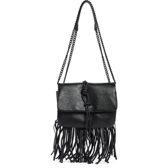 Steve Madden Zarina Fringe Crossbody Bag in Black at Nordstrom Rack