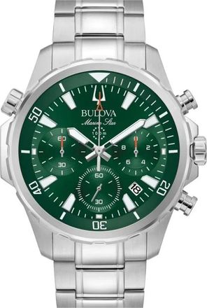 Bulova Marine Star 96B396 horloge - Dames - Horloges - Groen - ONE Size - Accessoires