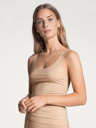 CALIDA Tanktop CALIDA Natural Comfort, Damen, Gr. XXS (32/34), rosa (rose teint), Single Jersey, Obermaterial: 92% Baumwolle, 8% Elasthan, unifarben, h&uuml;ftbed
